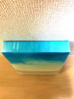 サラカードル原画　These days 3 Sarah Caudle Original Artwork Painting Resin on Wood These