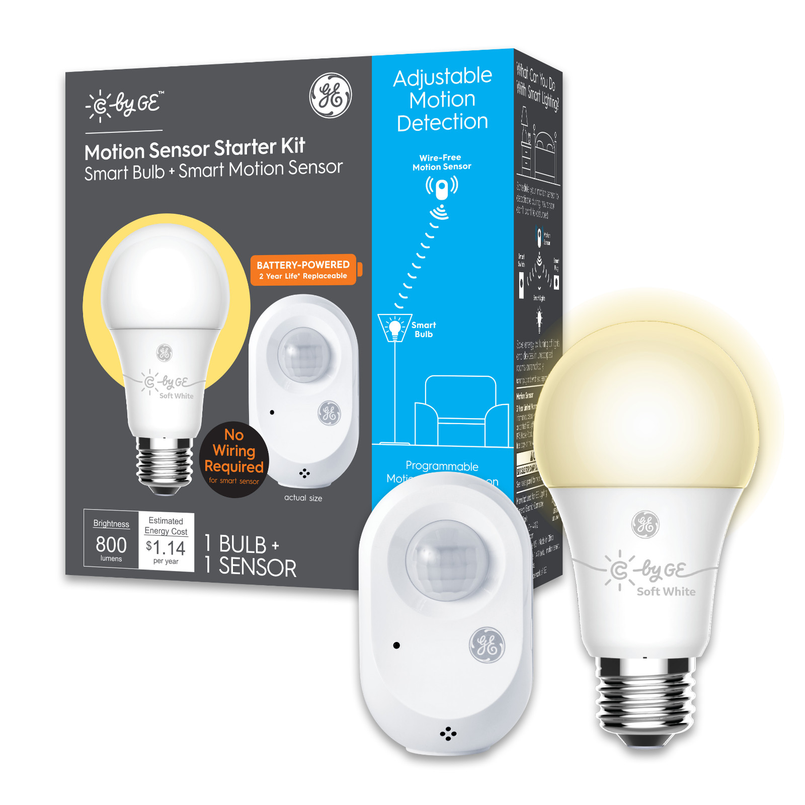 C by GE Motion Sensor Starter Kit -Smart Bulb & Motion Sensor - NEW