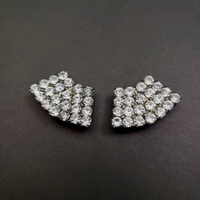 Vintage Bluette Rhinestone Shoe Clips Made In France