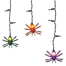 1 set of Halloween Spider lights - 6ft. Spiders Icicle Lights by Ashland - NEW