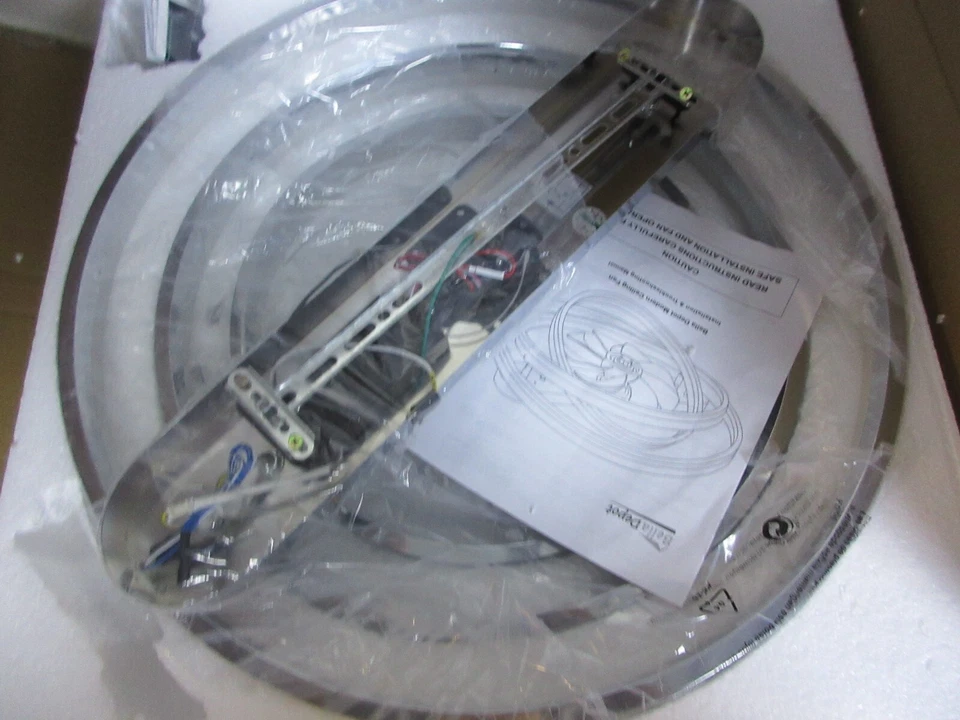 Bella Depot 24in. LED Indoor Chrome Low Profile Ceiling Fan Flush Mount & Remote - Image 4 of 4