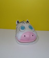 Little Tikes Zebra Head Plush Hand Puppet White Black Stripes Pretend Play