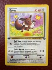 first edition eevee card This be the oldest Pokmon I own and ofc it's this PSA 9 card is the perfect way to showcase your collection. 1999 Pokemon Jungle 1st Edition