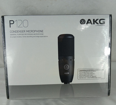 NEW SEALED AKG P120 CONDENSER MICROPHONE BY HARMAN RECORDING STAGE STUDIO