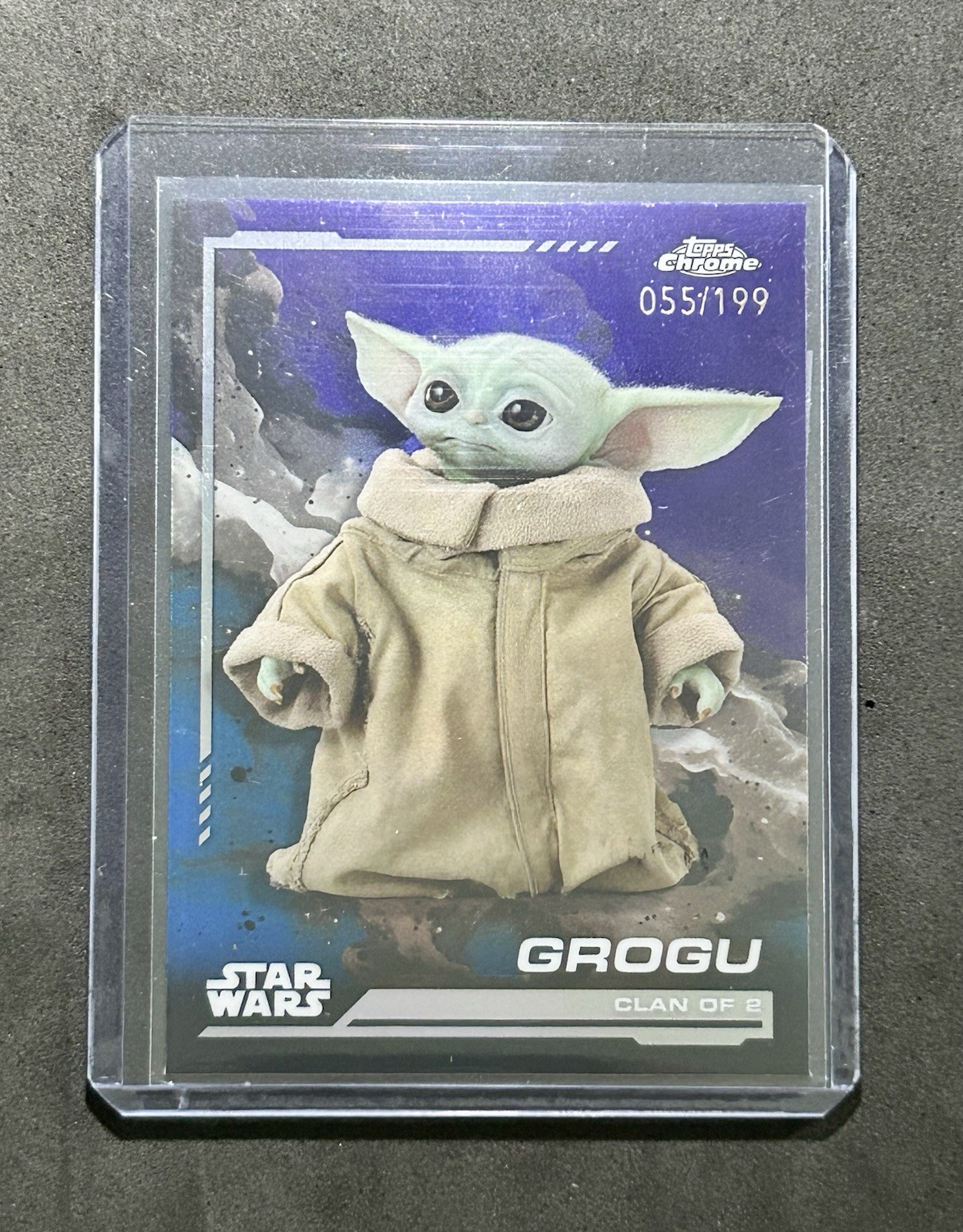 2024 Topps Chrome Star Wars #22 Grogu Clan Of 2 Aqua Refractor /199