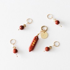 Twig  Horn Zodiac Stitch Markers for Knitting, Unique Gems