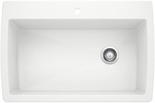 Blanco 440195 Diamond 33-1/2" Dual Mount Single Basin SILGRANIT - White