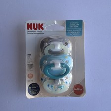 Nuk Glow in the Dark Orthodontic Pacifiers 6-18 Months - Lightning Bolts Stars