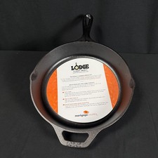 Lodge 10.25" Cast Iron Skillet Pre-Seasoned w/ Helper Handle L8SK3 USA Made NWT