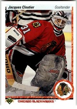 1990-91 Upper Deck #114 Jacques Cloutier Chicago Blackhawks Rookie NHL Hockey