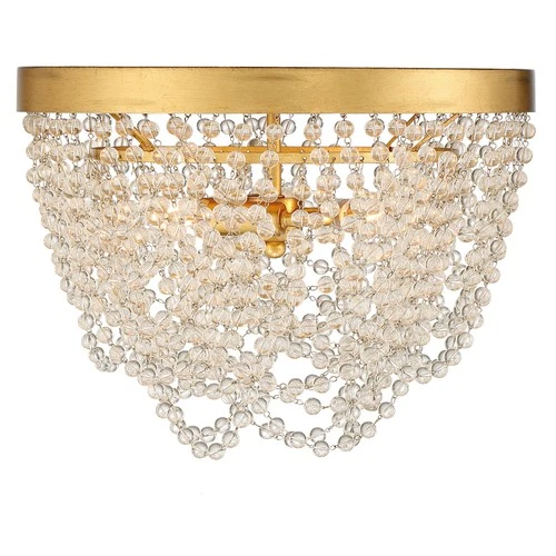 Crystorama Lighting Group FIO-A9103-CL Fiona 3 Light 14"W Flush - Gold - Picture 6 of 6