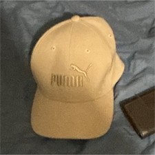 PUMA Beige Solid Baseball Cap Hat One Size Un...