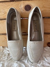 CARYSMA CLUB Woman's Shoes Upper Leather Beige Vintage Sz 7.5 M