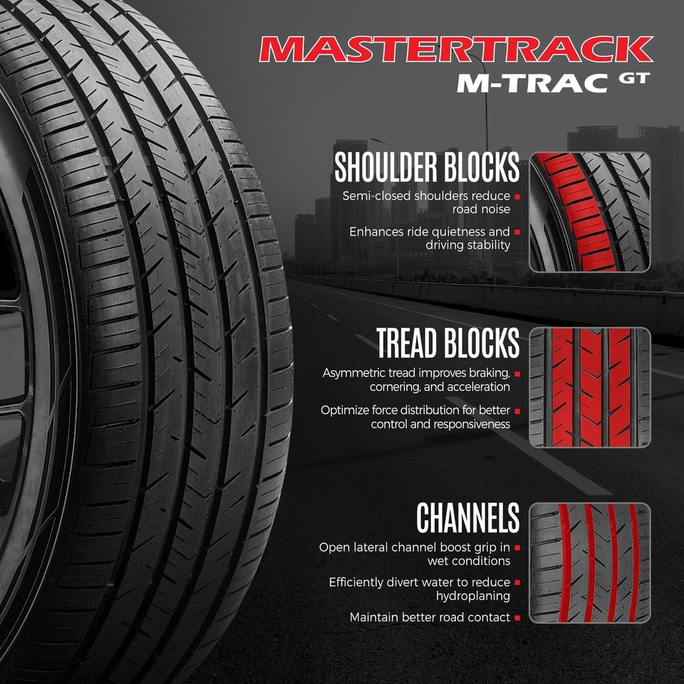 MASTERTRACK M-TRAC GT 245/35ZR21 XL 96W Ultra High-Performance Passenger Tire - Image 3 of 4