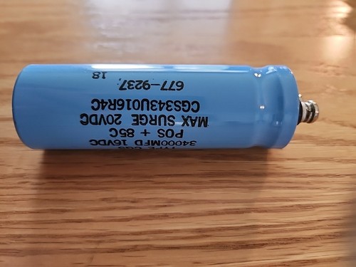 Mallory Electrolytic Capacitors PN CGS343U016R4C 34000uF, 16VDC- Used. - Picture 2 of 3