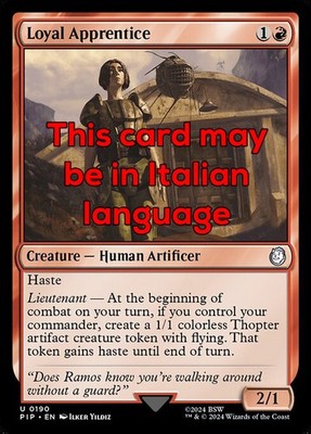 MTG LOYAL APPRENTICE 190 FOIL EXC - TREUER LEHRLING - PIP - MAGIC