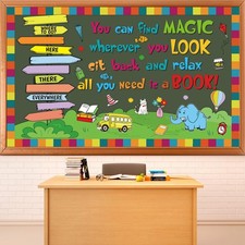 82Pcs Reading Bulletin Board Reading Day Book Themed Classroom Decorations In...