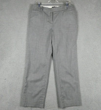 Talbots Pants Womens 12 Gray Signature Straight Wool Blend Lined Dress Career