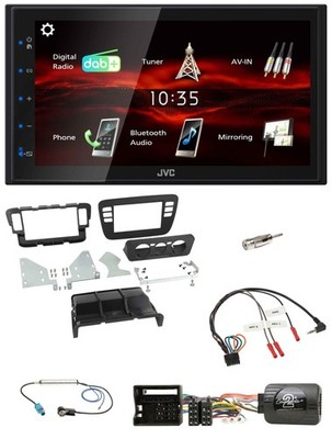 JVC USB Bluetooth Steering Wheel DAB 2DIN Car Stereo For Seat Mii Skoda CitiGo 2011-2016
