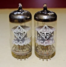 Pair, Telefunken ECC81/12AT7 Radio/Audio Tubes, Strong, Germany