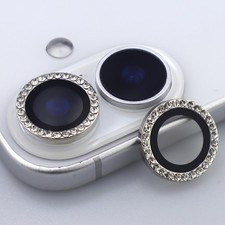BONVAN for iPhone 17 Camera Lens Protector Bling Glitter Diamond Metal Silver
