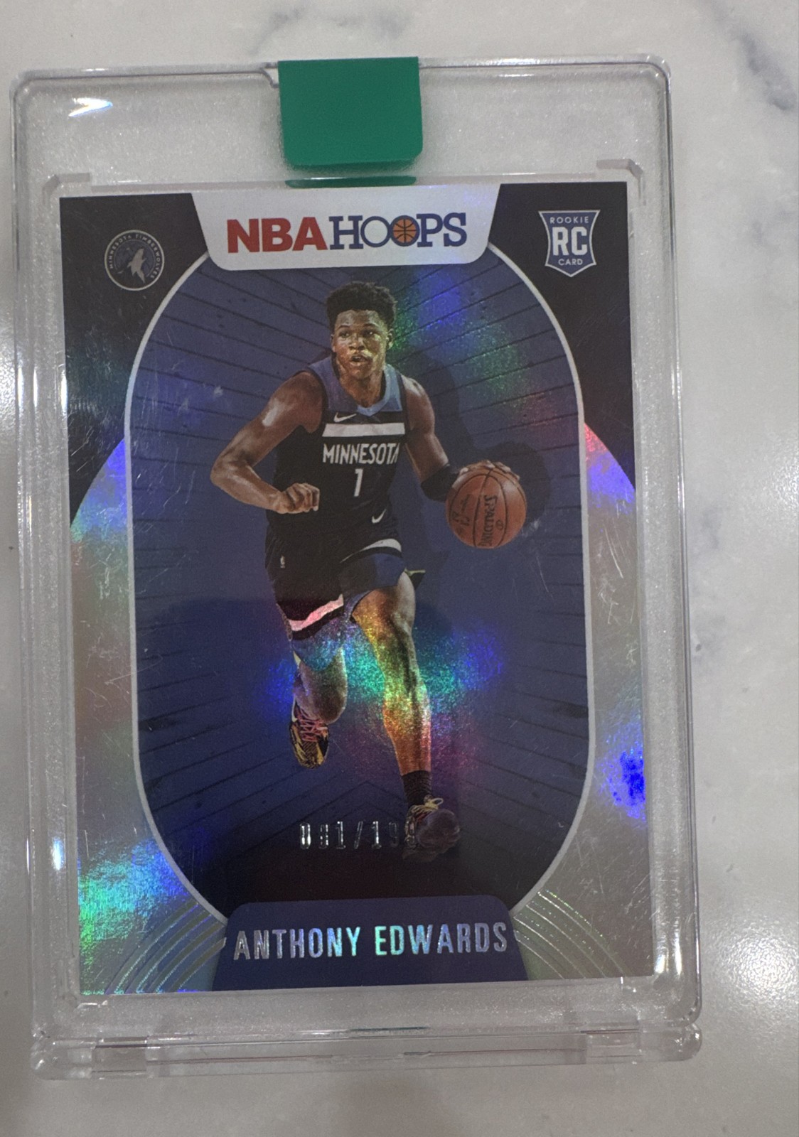 2020-21 Panini NBA Hoops - Anthony Edwards #216 Silver /199 (RC)