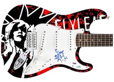Flyleaf Lacey Sturm Signed Autographed 1/1 Custom Graphics Photo Guitar PSA