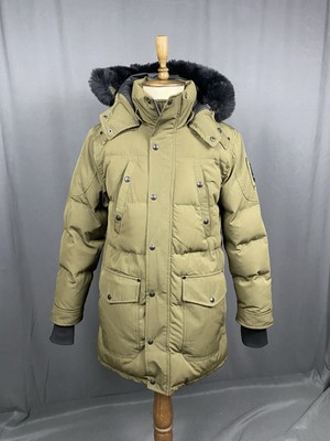 Moose Knuckles Auth Men's Khaki Green Down Insulated Parka Jacket Size M