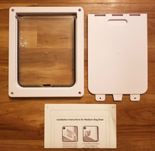 MEDIUM Pet Dog Door W/ Flap Insulation INCOMPLETE SET
