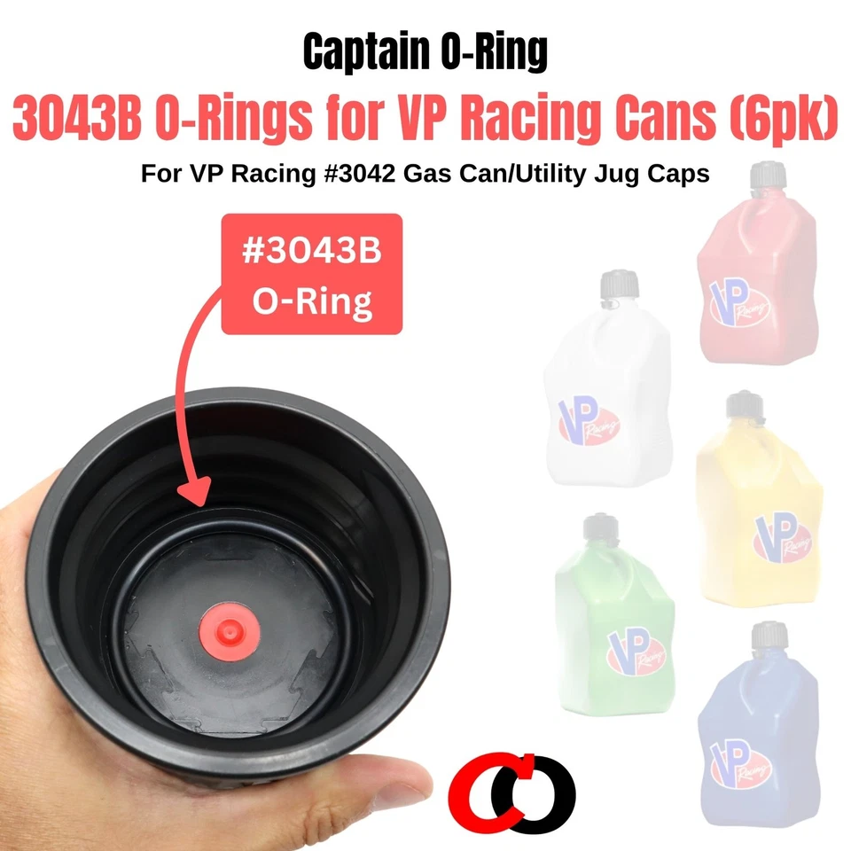 Juntas tóricas 3043B para VP Racing Fuels 3042 tapas de jarra de gasolina/utilidad (paquete de 6) Foto 4 de 4