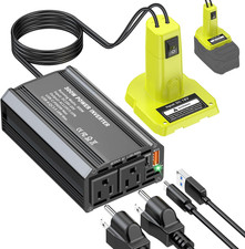 300W Power Inverter Compatible with Ryobi 18V Battery - DC 18V to AC 110V Batter