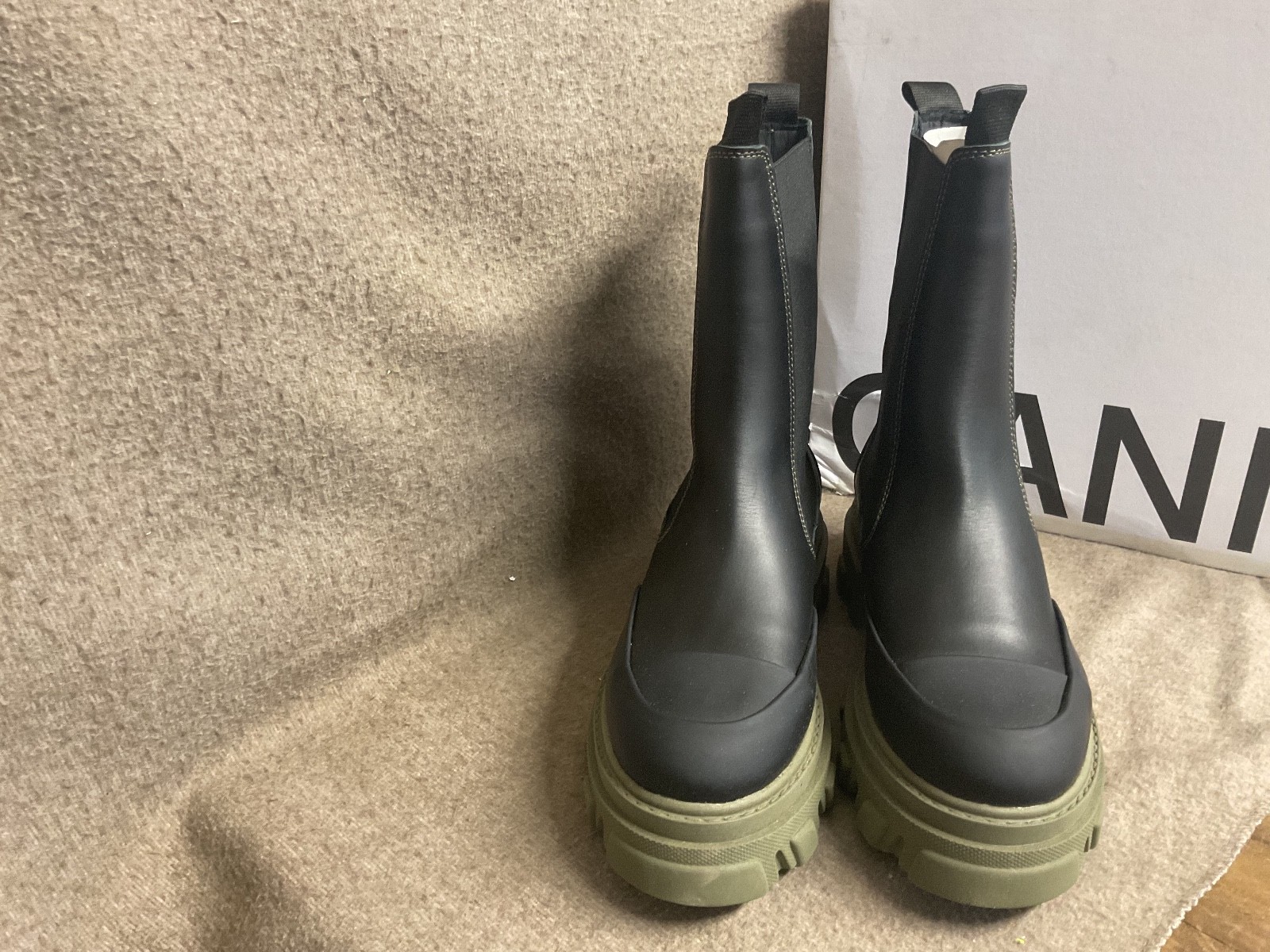 GANNI MID CHELSEA BOOTS BLACK UK 7 EU 40 RRP £345 XW58 image 2