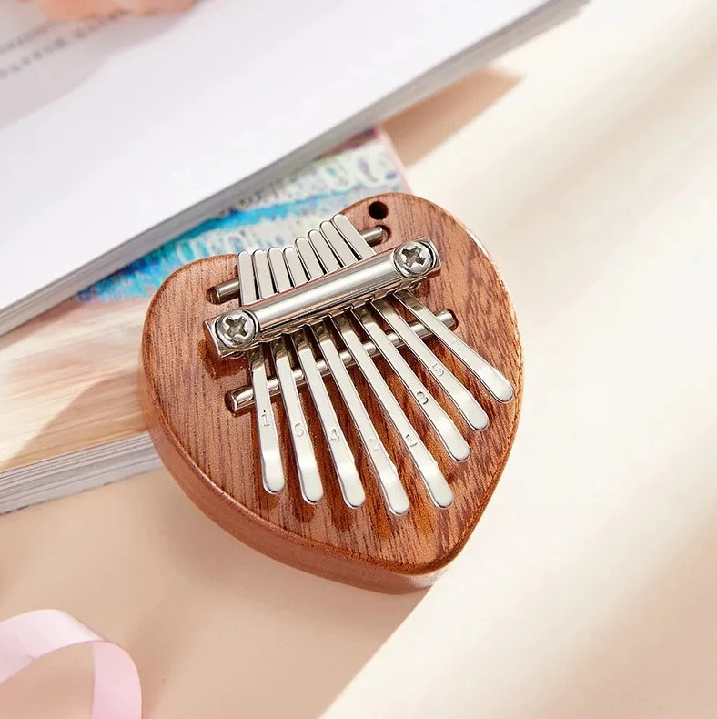1 Pc Wood Mini Thumb Piano 8 Keys Portable Kalimba Finger Piano For Beginners
