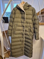 Damen-Winter-Wendemantel warm 1 Seite gesteppt khaki, 1 Seite Fellimitat Gr. L