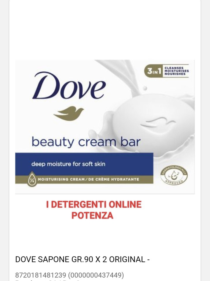 DOVE Beauty Cream Bar Original - Sapone Solido 2 X 90 GR. PEZZI 5
