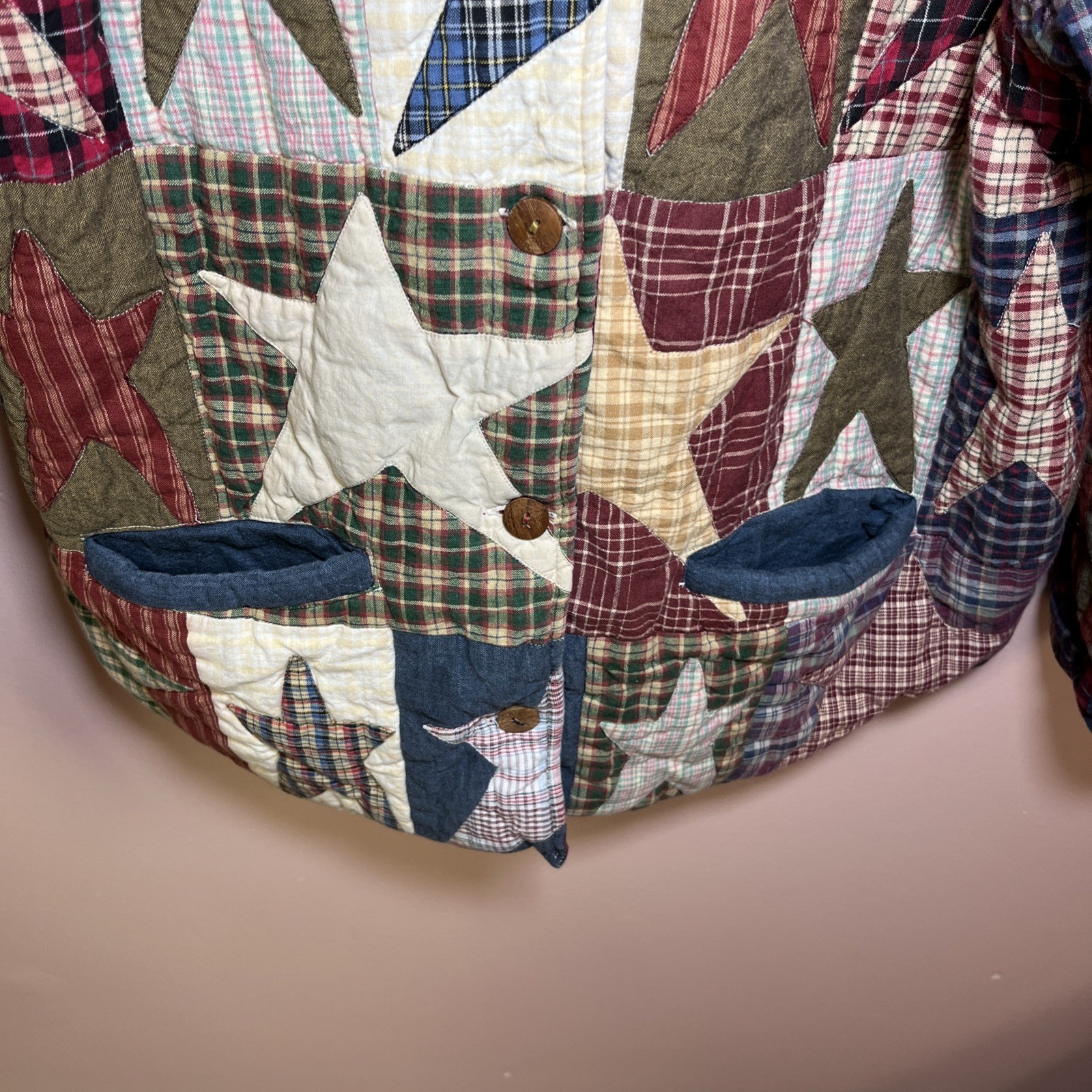 Vintage Patch Magic Reversible Quilted Cotton Jac… - image 3