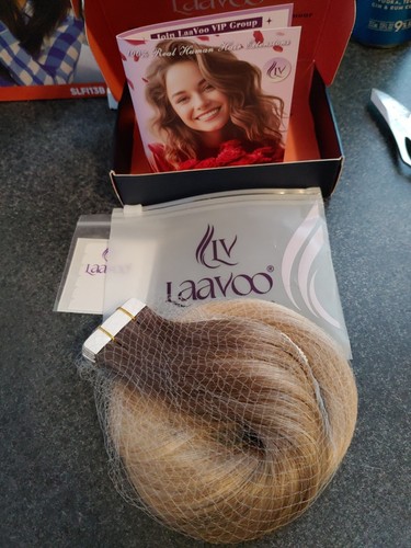 LaaVoo Tape in Extensions Echthaar Blond Tape in Extensions Ombre Blond 20 Stück - Bild 1 von 3