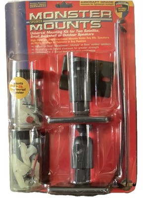 MONSTER CABLE  Wall/Ceiling Universal SPEAKER MOUNTING KIT 8 lbs Capacity New