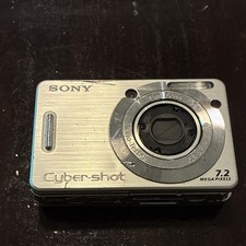 Sony Cyber-shot DSC-W55 7.2MP Compact 3x Zoom 2.5in Flash Silver Untested