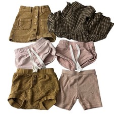 Jamie Kay Lot of 6 Shorts Skirt and Dress Girls Size 3 Yr Neutrals Feminine