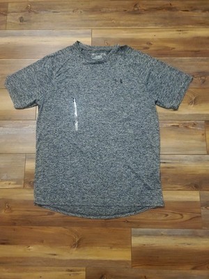 NEW Under Armour Shirt Mens Gray The Tech Tee Heatgear Short Sleeve NWT