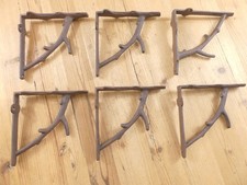 6 Cast Iron Tree Branch Shelf Wall Brace Rustic Wood Bracket 6 3/4" Corbel