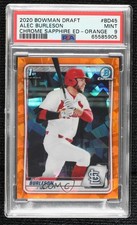 2020 Bowman Chrome Draft Sapphire Orange 10/25 Alec Burleson PSA 9 MINT i4v