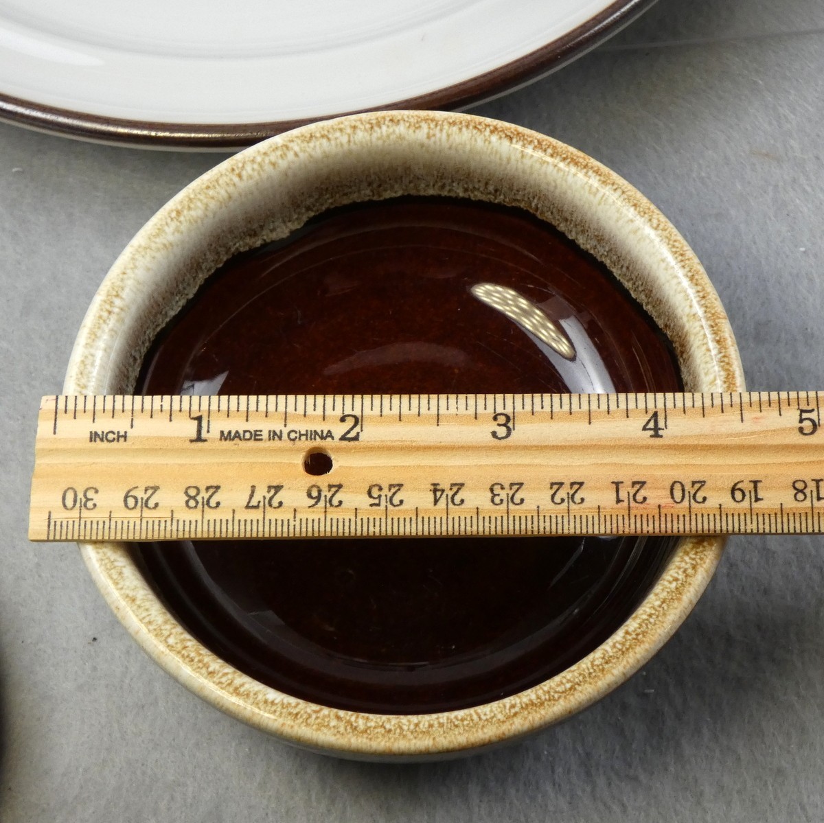 Pottery Brown Drip Glaze Fruit Bowls Sauce USA Rustic Farmhouse Style 4 5/8" dia