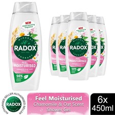 Radox Mineral Therapy Shower Gel Feel Moisturised Mood Boosting 450ml, 6 Pack 5.55 per litre