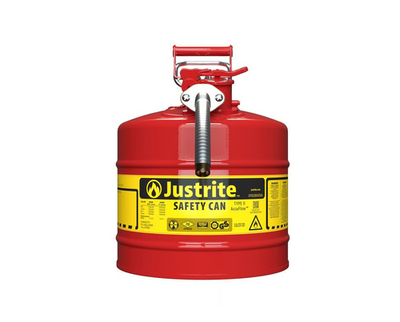 #ad JUSTRITE 5 Gallon 1quot; Metal Hose Steel Safety Can for Flammables Type II Accu $88.90