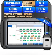 XTOOL IP919 OBD2 Scanner Bidirectional Diagnostic TOOL 51+Reset Brush Hidden PMI