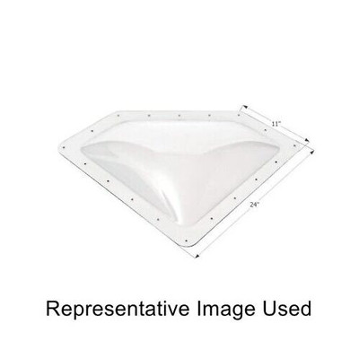 Icon 01864 RV Trailer Neo Angle Outer Skylight 11'' x 24'' - Clear NEW