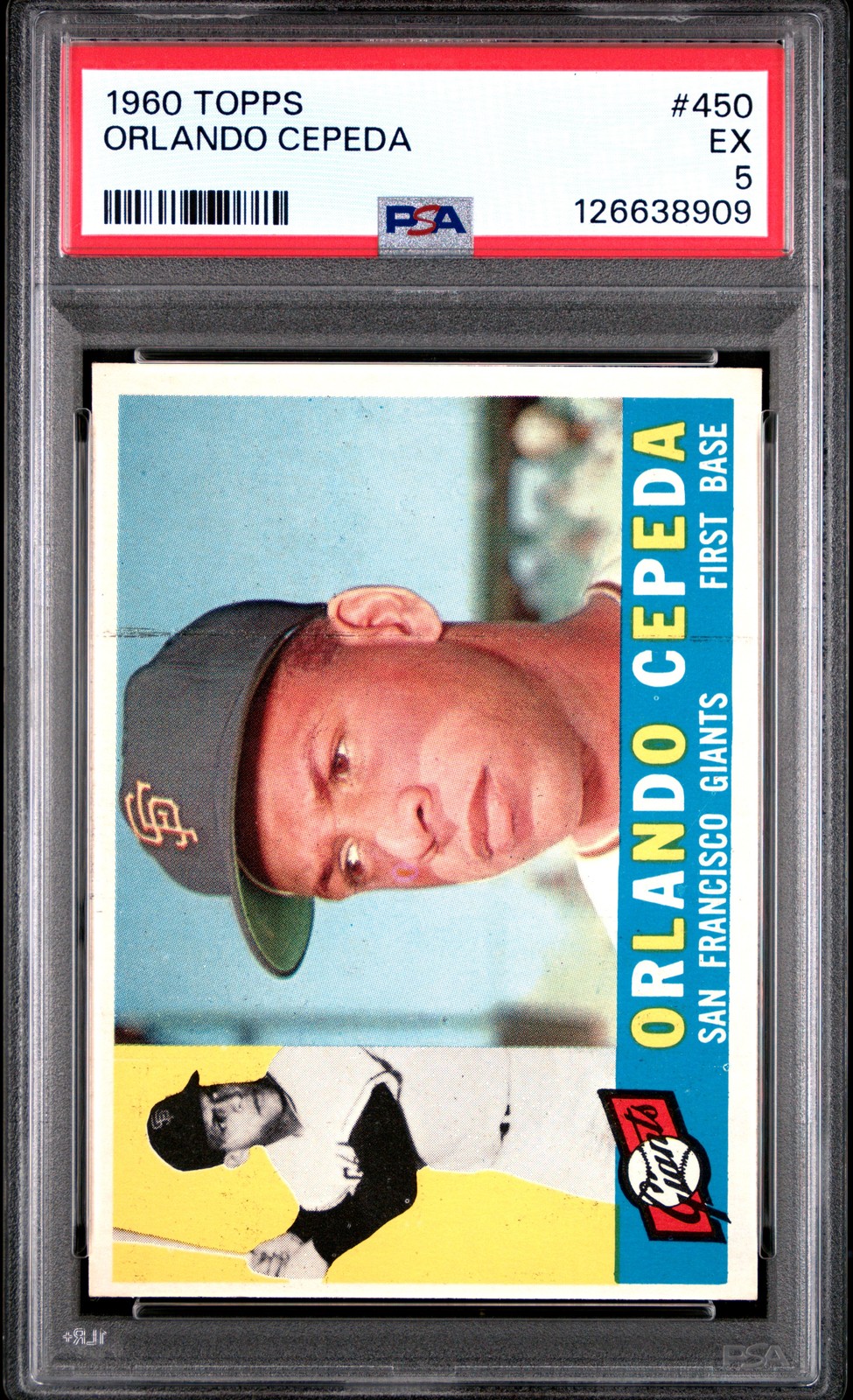 1960 TOPPS #450 ORLANDO CEPEDA PSA 5