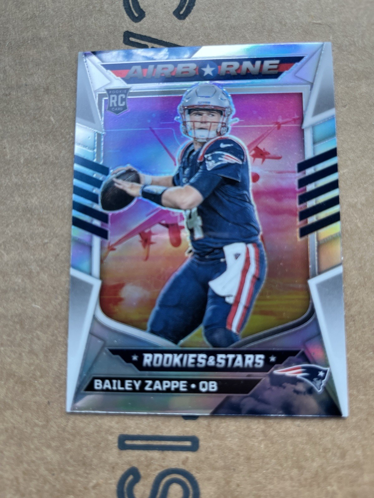 Bailey Zappe Rookie Card SP 2022 Rookies & Stars Airborne #AI-22 Silver Prizm RC